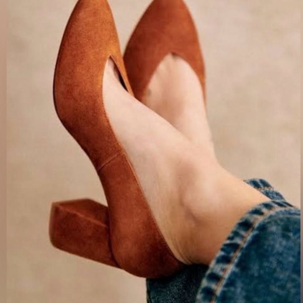 Sezane Escarpins Alice Suede heels size 40
